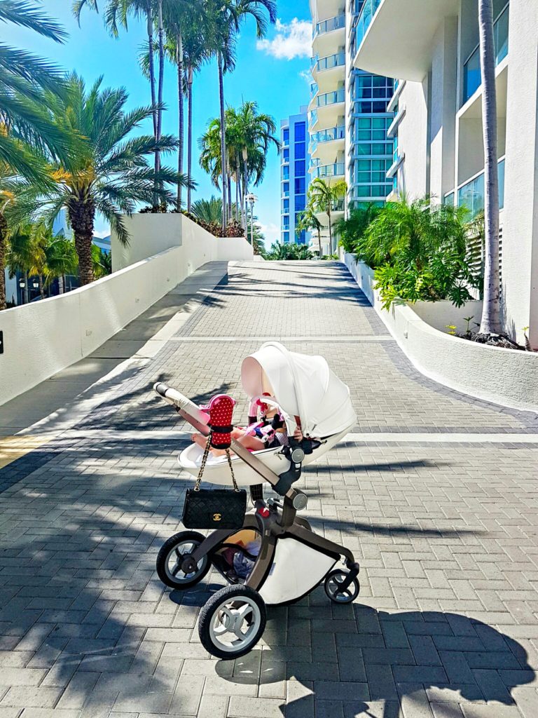 Hot mom trendy white baby stroller