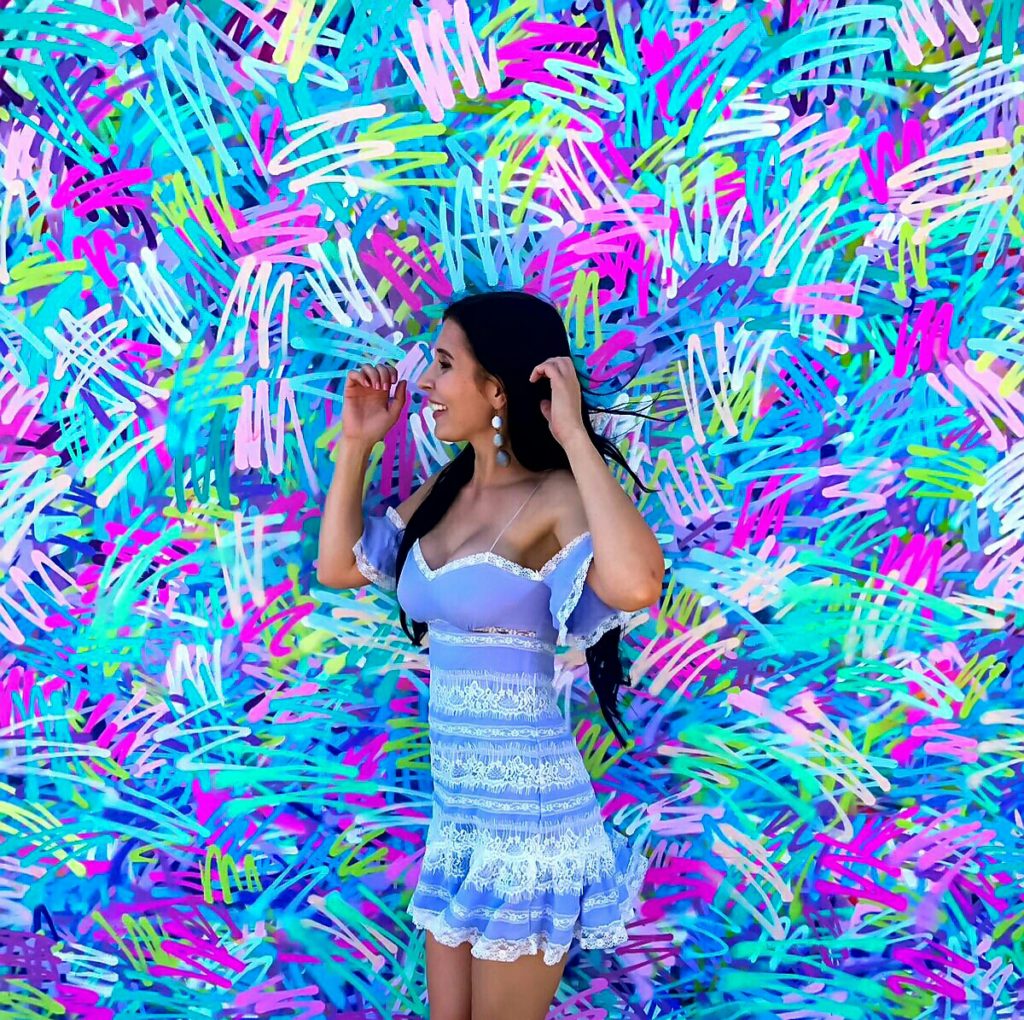 Colorful cute spring trend styles 2017 nbd paige dress Wyndwood walls miami