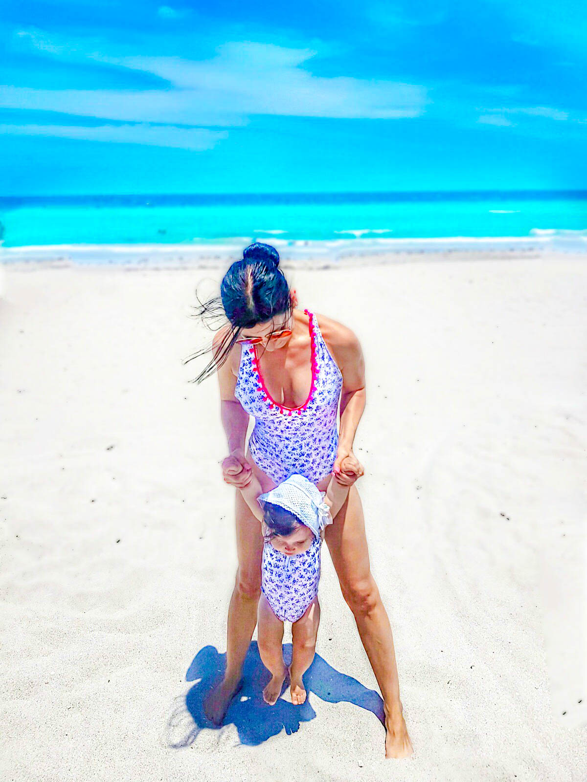 Mommy and me one piece swimsuits swimwear cute beach bikinis