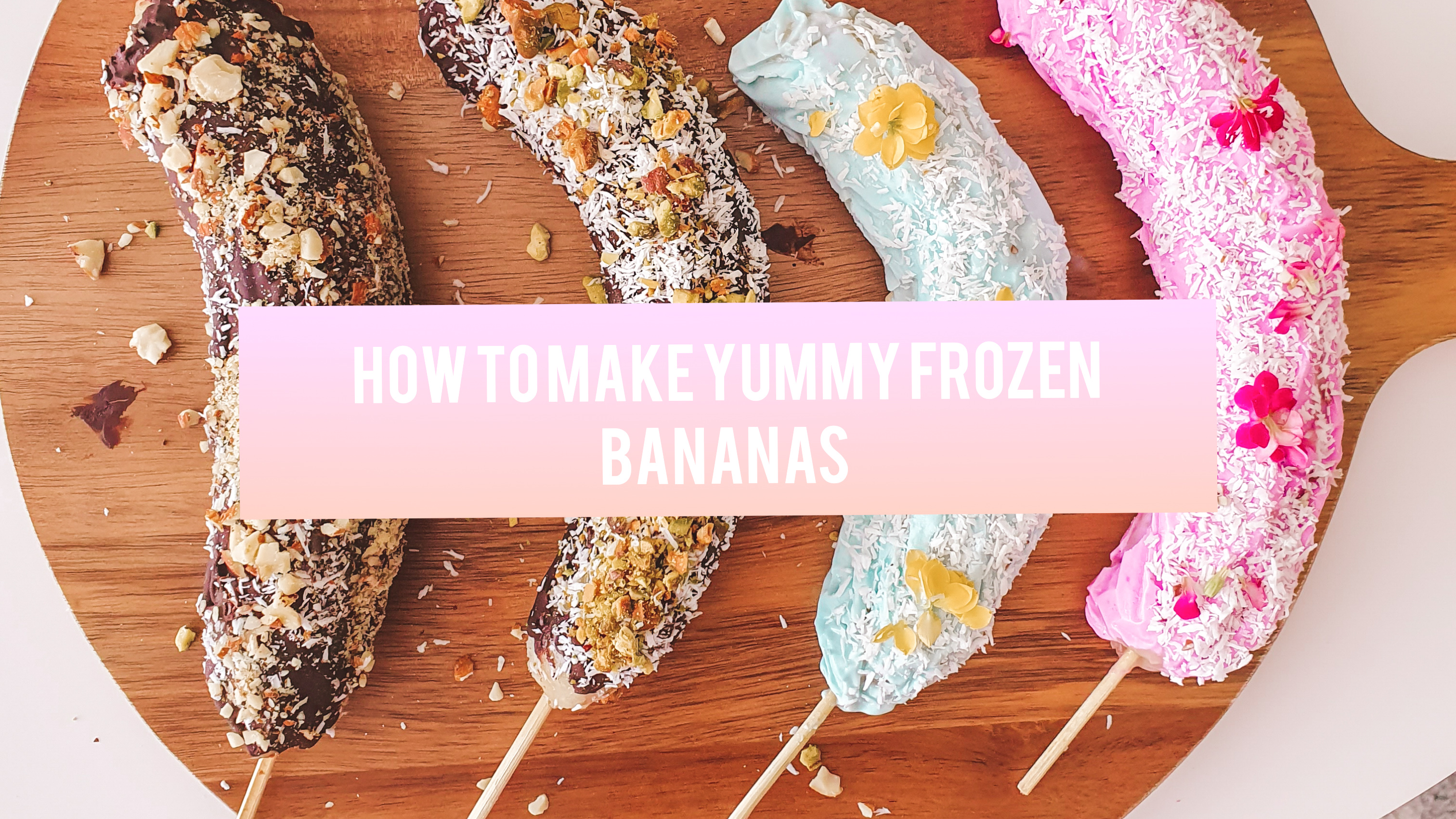 How to make delicious instagrammable frozen bananas dessert