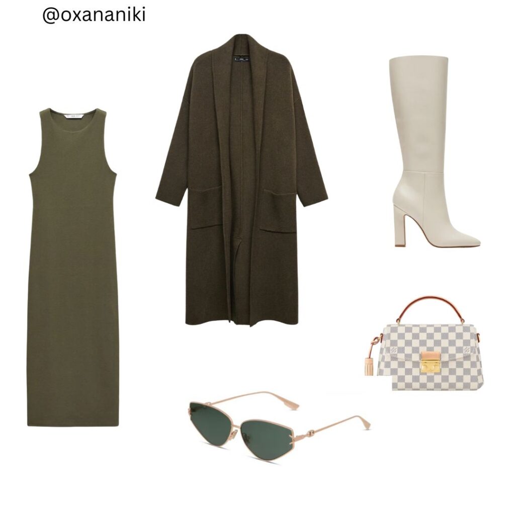 fall style pieces in olive color curated 
